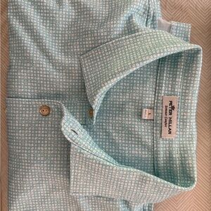 Peter Millar Blue Casual Button Down Shirt